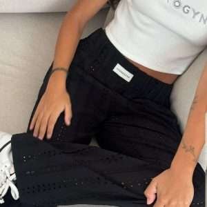 Pantalon Brodery negro