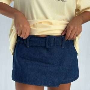 Falda Short Denim Blue Mist