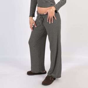 Pantalon rib negro