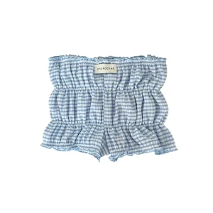 Short Vichy Celeste