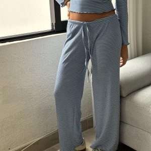 Pantalon rib acero